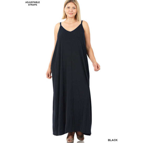 Black strappy cami  maxi  dress
