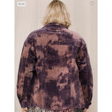Purple  distessed corduroy jacket