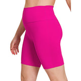 Hot pink high rise biker shorts