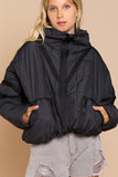 Quilted With Zipper Closure Jacket