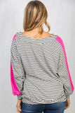 Long Sleeve Striped Knit Top