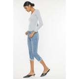 Kancan Mid Rise Capri Jean Pants