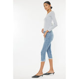 Kancan Mid Rise Capri Jean Pants