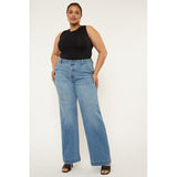 Kancan Plus High Rise Trouser Wide Leg Jeans