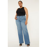 Kancan Plus High Rise Trouser Wide Leg Jeans