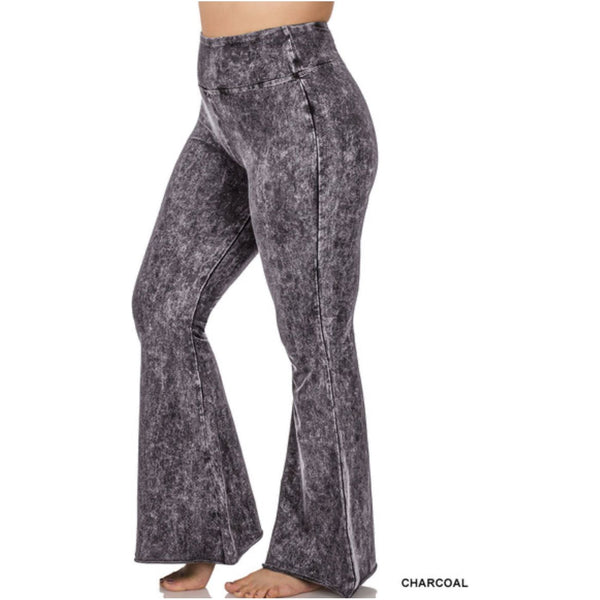 Charcoal mineral flare pant