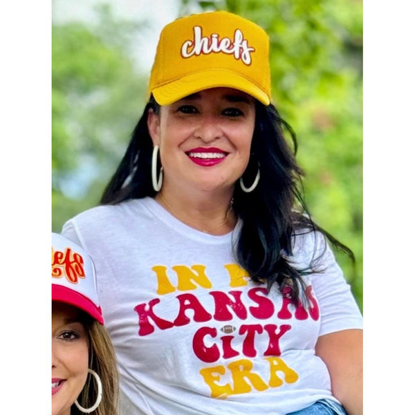 Chiefs Script Puff Ink Trucker Cap by Randi Mahomes