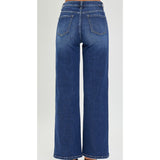 Risen slit wide straight jean