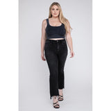 Plus Size High Rise Crop Flare Jeans