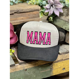 Mama Trucker Cap with Pink Glitter