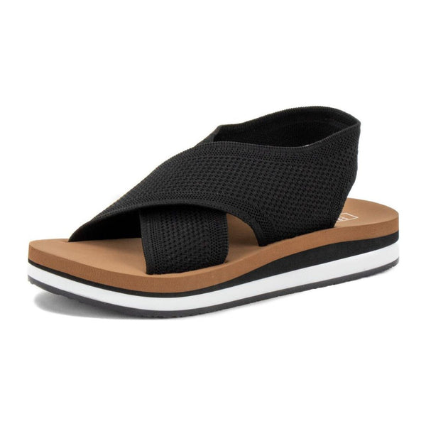 Black comfort strappy sandal