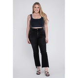 Plus Size High Rise Crop Flare Jeans