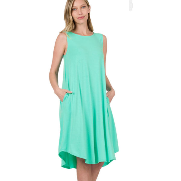 Mint sleeveless dress
