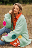 The Fuzzy Smile Long Bell Sleeve Knit Cardigan