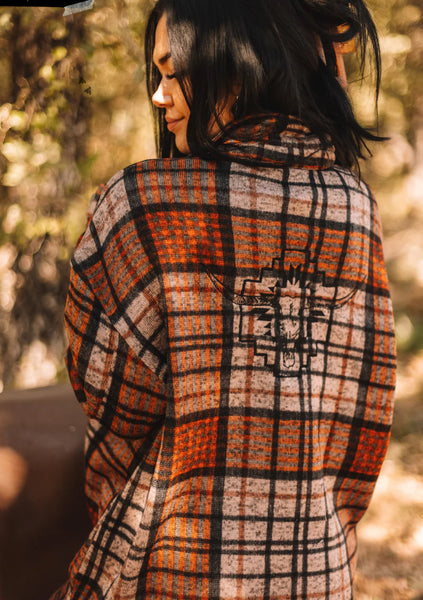 Plaid aztec jacket