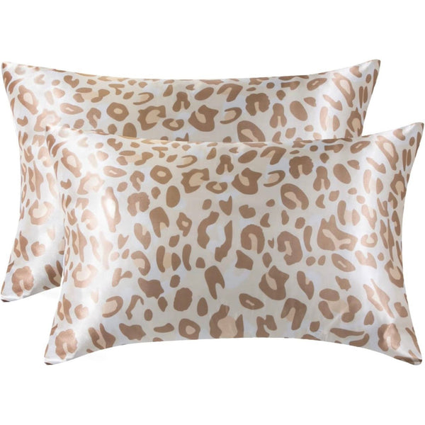 Brown leopard pillowcase