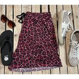 plum leopard shorts
