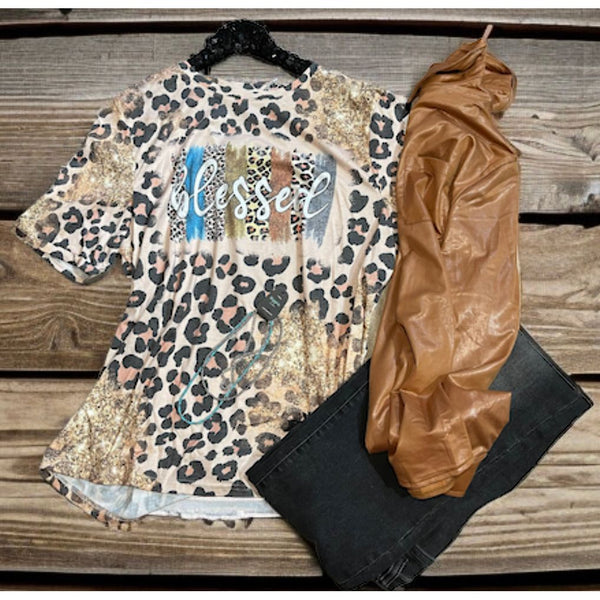 Blessed leopard top