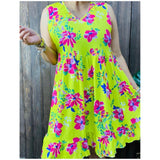Neon floral dress