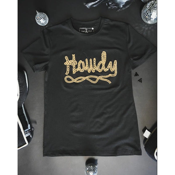 Howdy Black tee