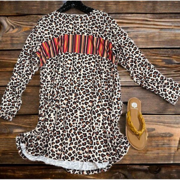 Serape leopard dress