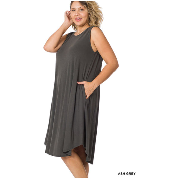 Grey sleeveless dress