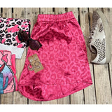 Pink leopard shorts