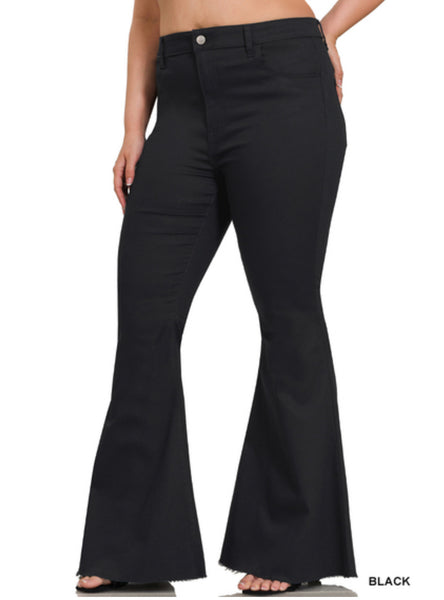 Black  colored skinny flare pants