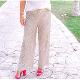 Champagne Sequin pants