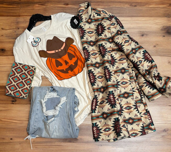 Cowgirl pumpkin tee