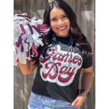 Sync Logic - Big Game Day Retro Glitter Tee