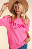 PLUS MAMA POP UP LETTER SWEATER KNIT TOP