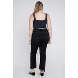 Plus Size High Rise Crop Flare Jeans