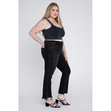 Plus Size High Rise Crop Flare Jeans