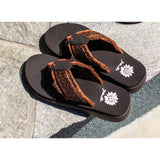 Brown griff cutout brown sandals
