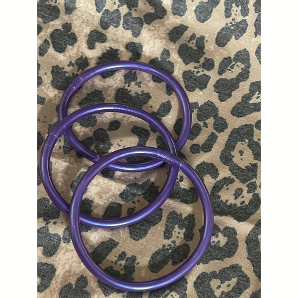 Purple vacation bangle bracelet set
