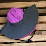 Purple fishing ponytail  hat