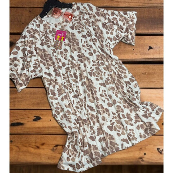 Leopard tshirt dress