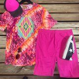 Neon hot Pink biker shorts