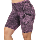 Purple  mineral biker shorts