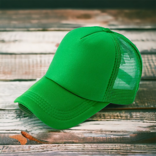 Bright green cap