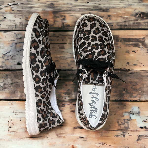 Grey leopard Bongo sneakers