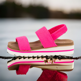 Pink sporty slide sandals