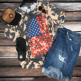 Distressed flag top